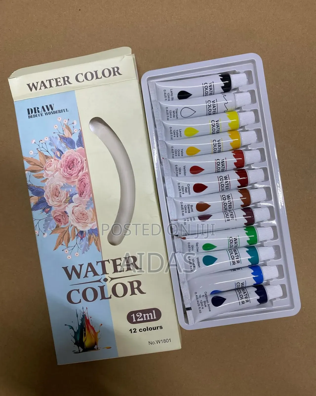 12 PCS 12ml Watercolour