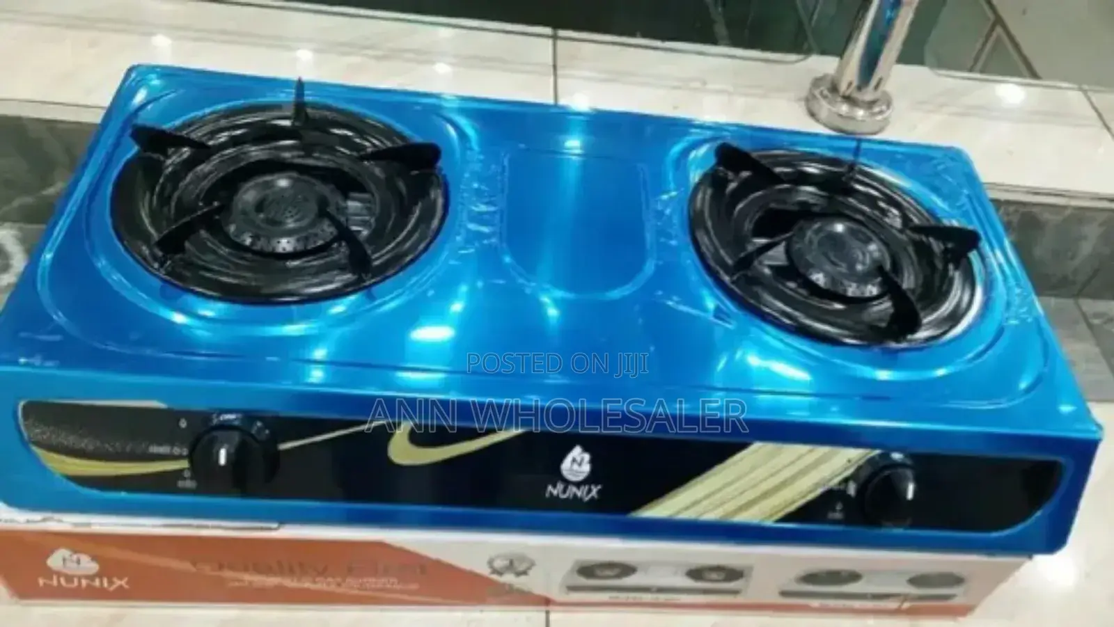 Nunix 2 Burner Stainless Steel Metallic