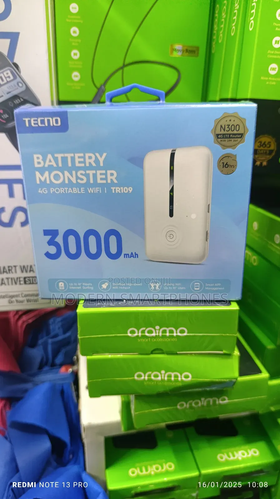 TECNO Battery Monster 4G Portable Wi-Fi Mifi