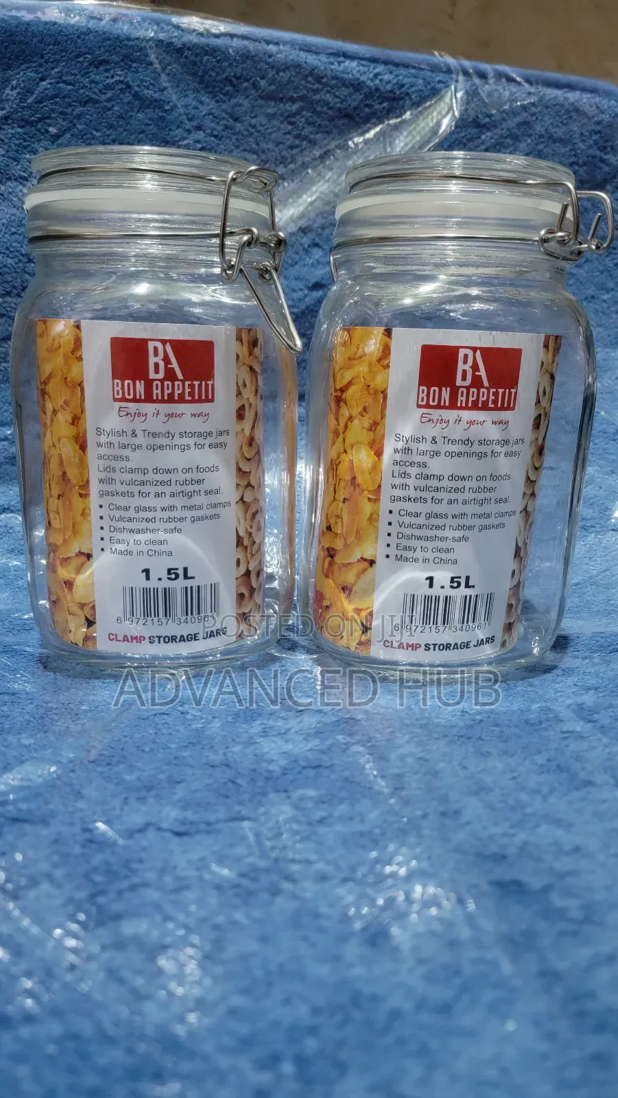 Appetit Glass Storage Jar With Clip (Different Sizes Price)