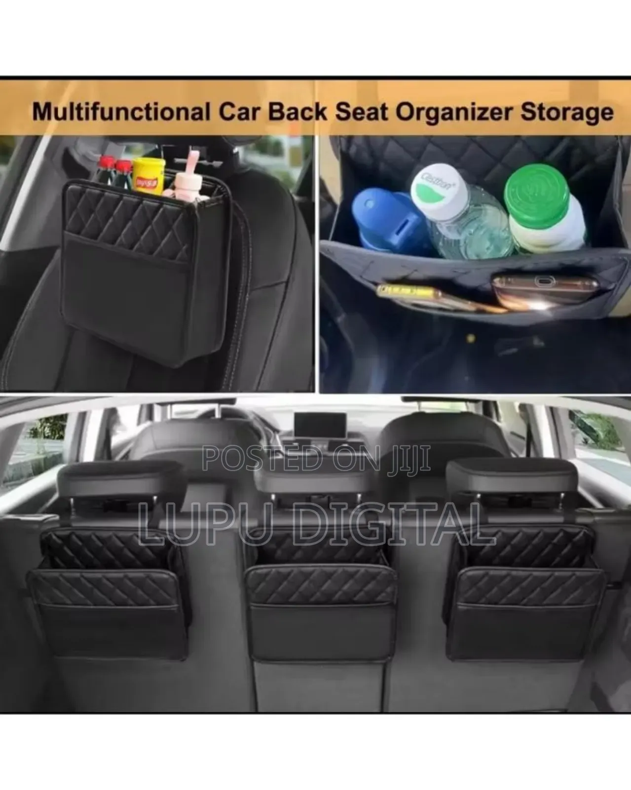 Car Back Seat Organizer Seat-Back Storage Luggage Pocket