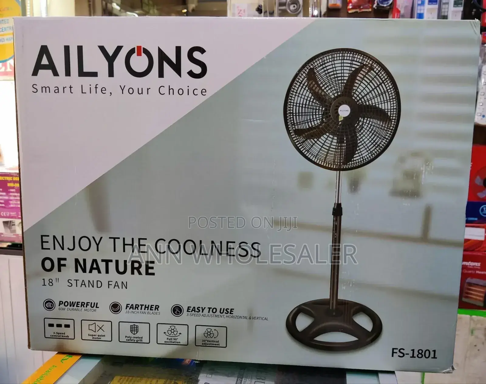 AILYONS 18 Inches Standing Fan. 2