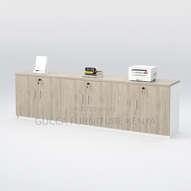 Cabinets:Grey Scratch Resistant Credenza Storage Cabinet