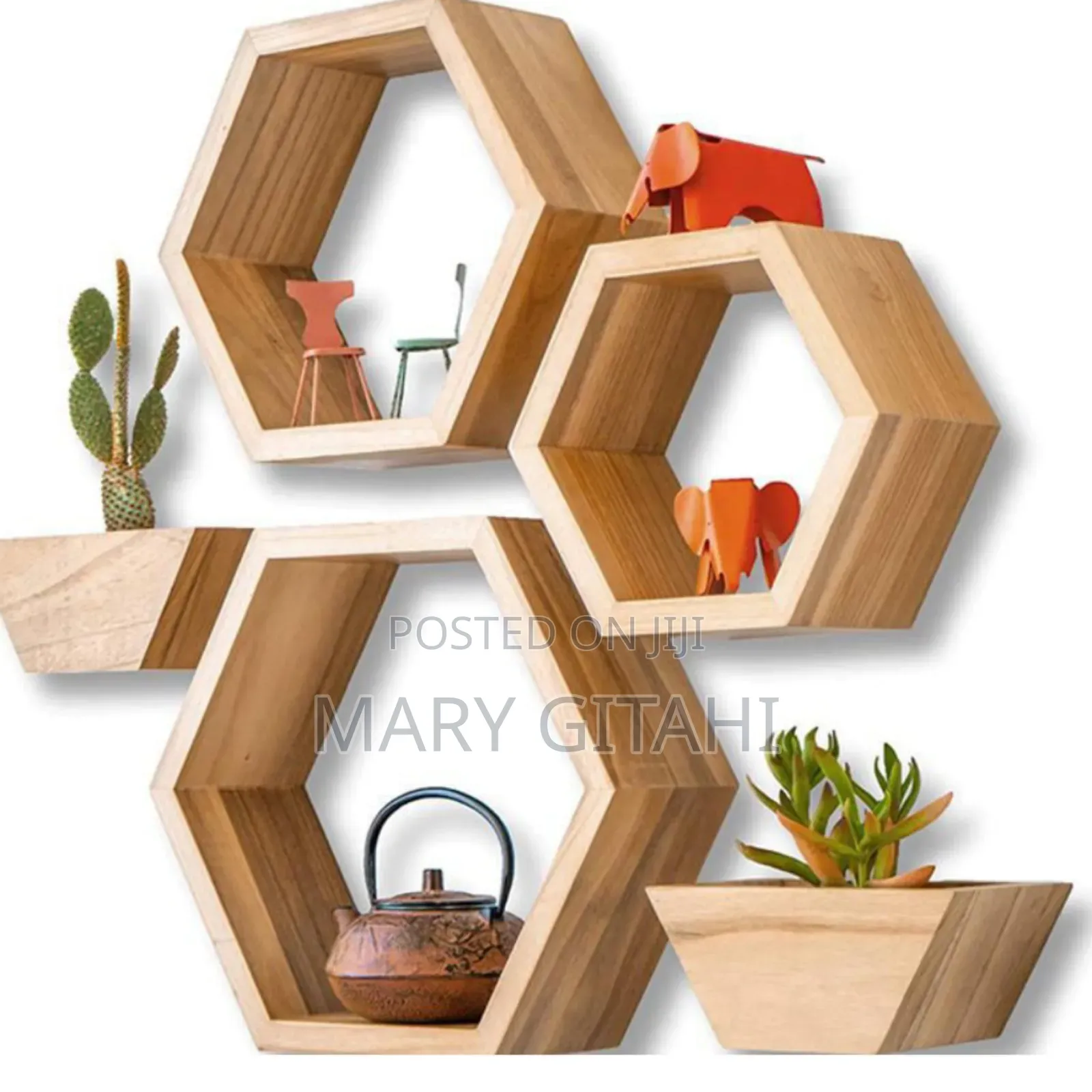 *5 in 1 Floating Shelves Wooden Strong *