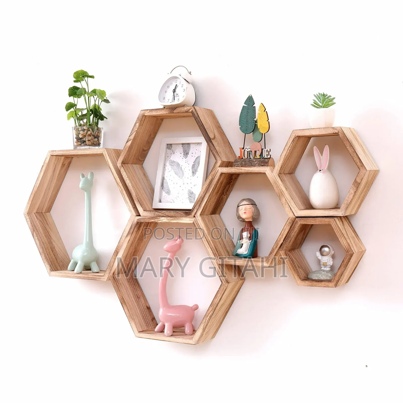 *5 in 1 Floating Shelves Wooden New*