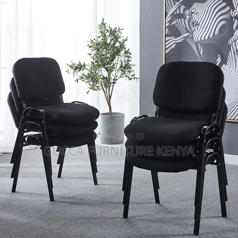 Office Chairs: Simple Style Dark Blue Cloth Executive Chair