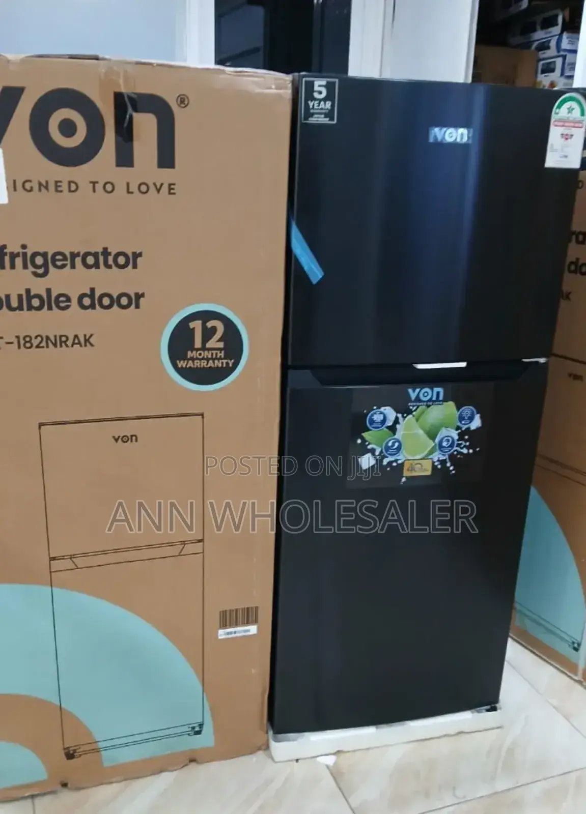181 Litres No Frost Von Fridge TMF- 182NRAK v/N