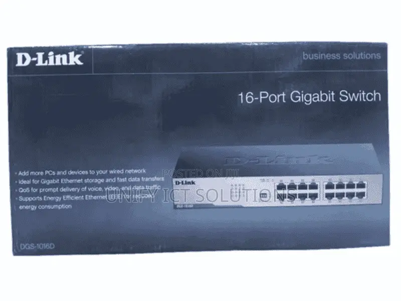 D-Link 16‐Port Gigabit Unmanaged Desktop Switch DGS‐1016D