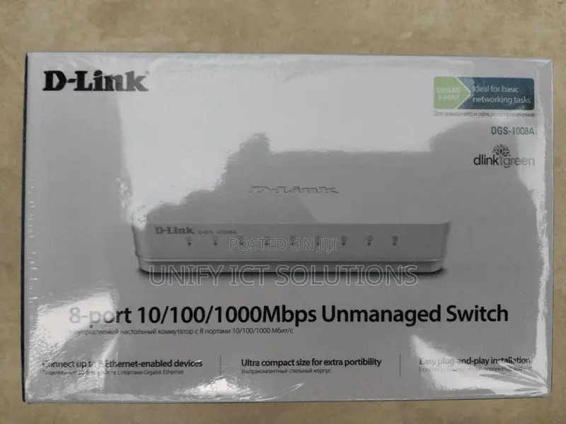 D-Link DES-1008A 8 Port 10-100mbps Desktop Switch