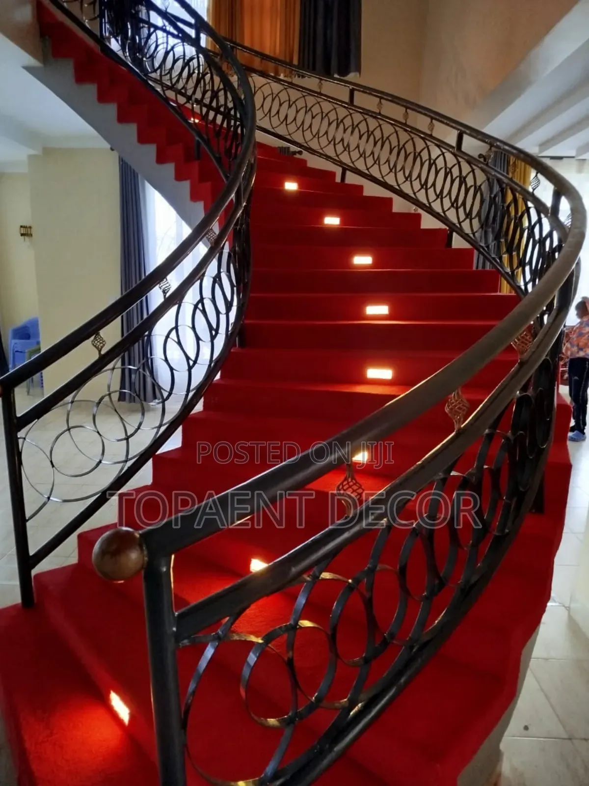 Staircase Red Carpets Supply and Installation Office Carpets