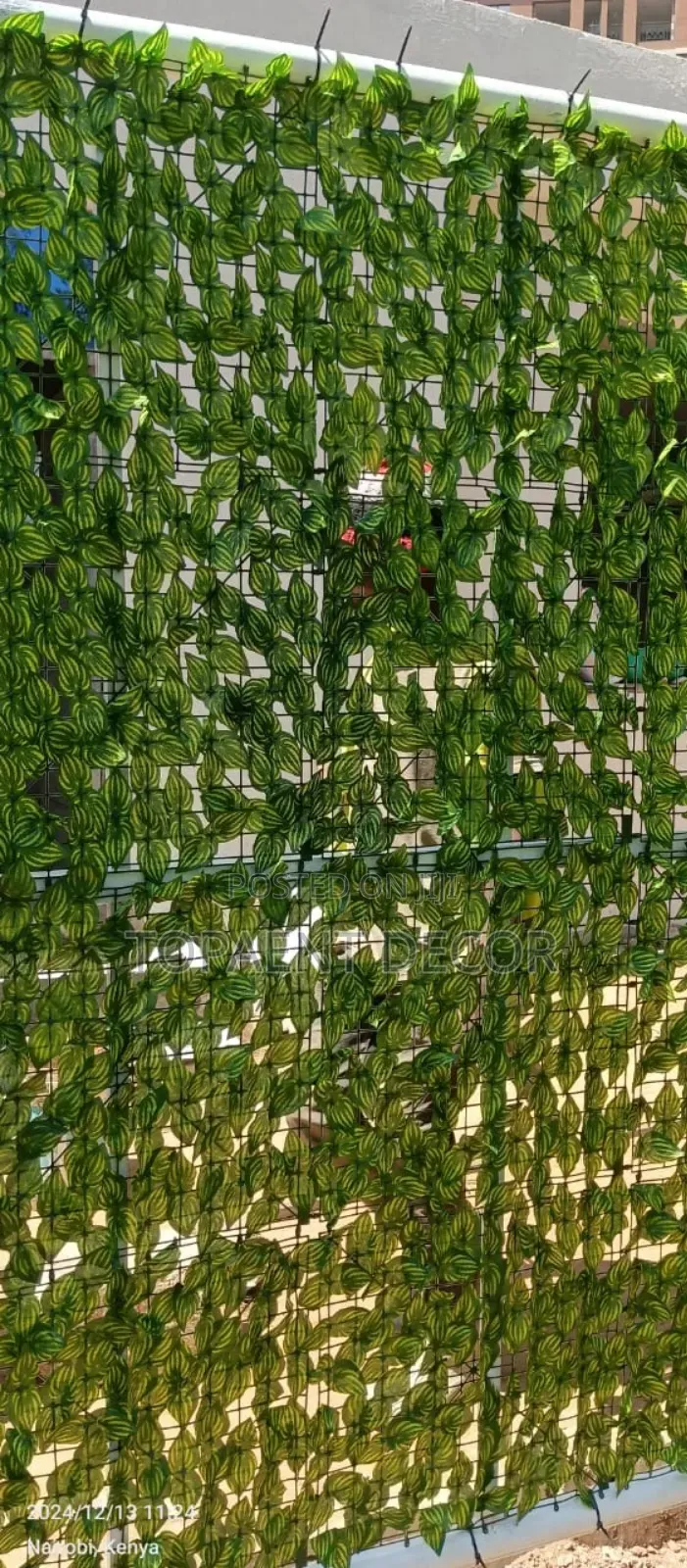 Realistic Artificial Green Leaf Privacy Fence Balcony Fence