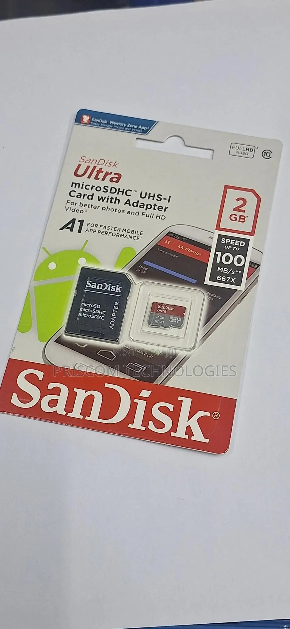 2GB Memory Card Microsd Card With Memory Reader Adapter