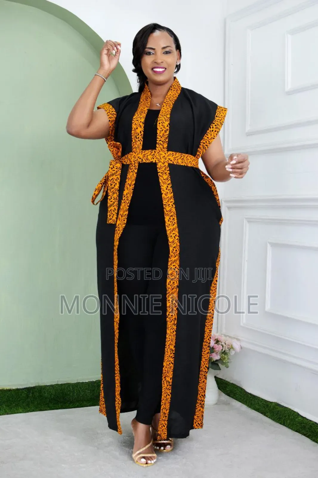 Flowy Ankara Kimono