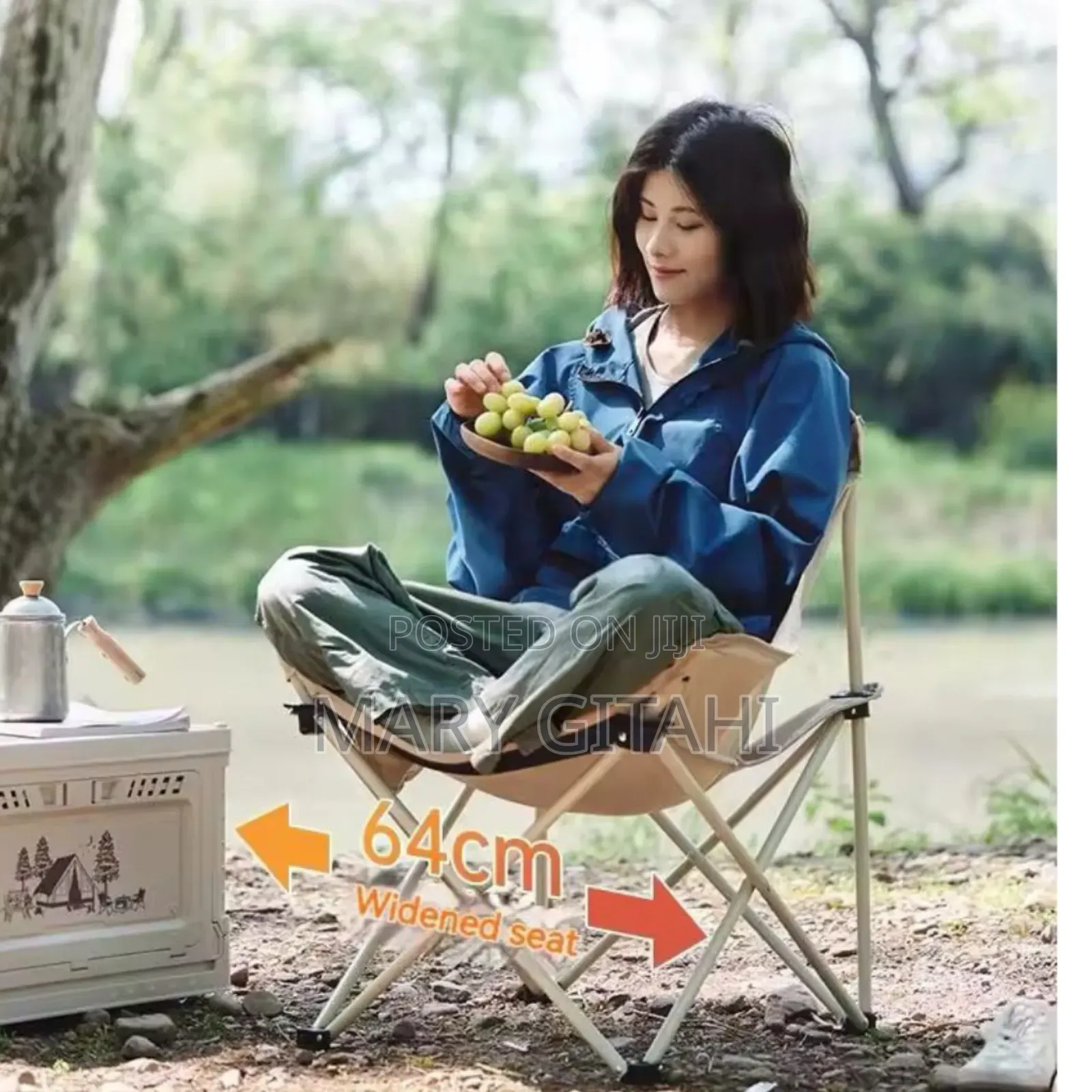 120kg Capacity -* Canvas Naturehike Folding Moon Chair.