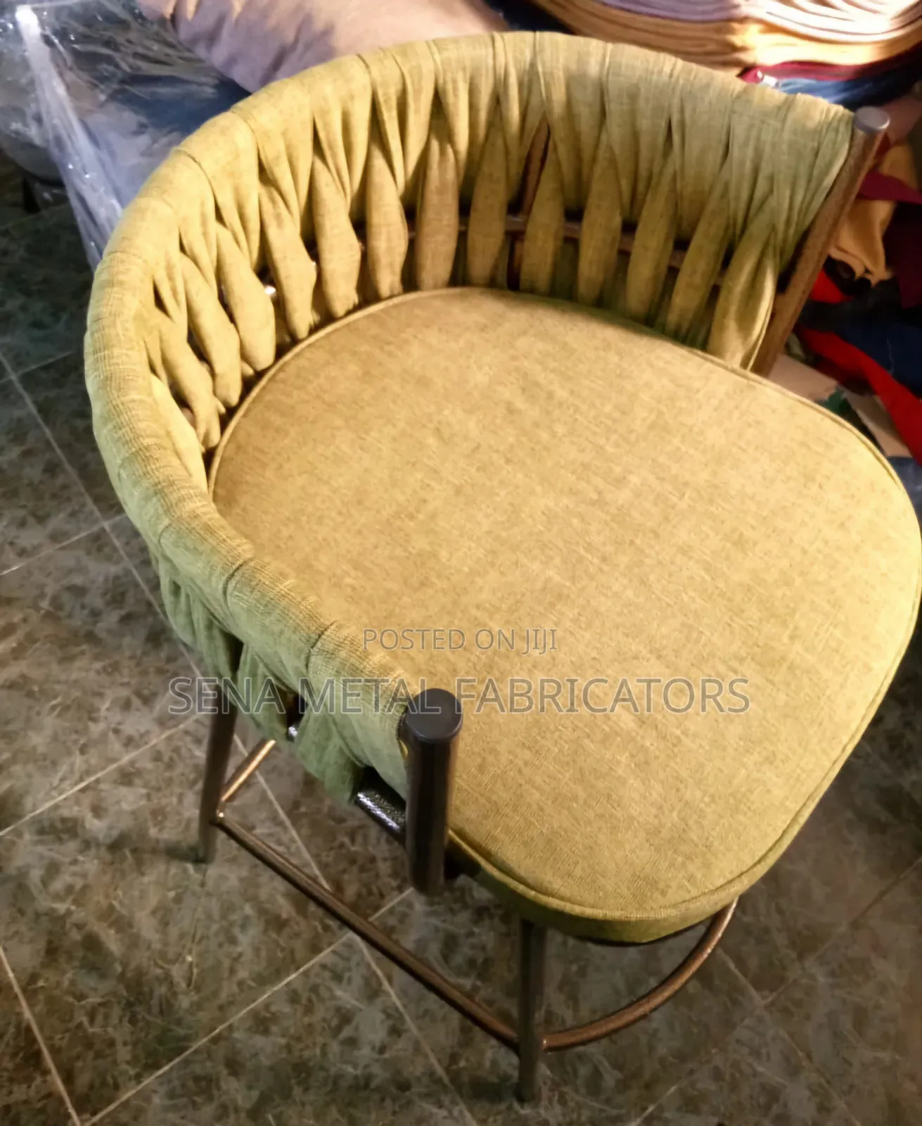 Outdoor Restaurant Chairs Fabric Woven Design.
