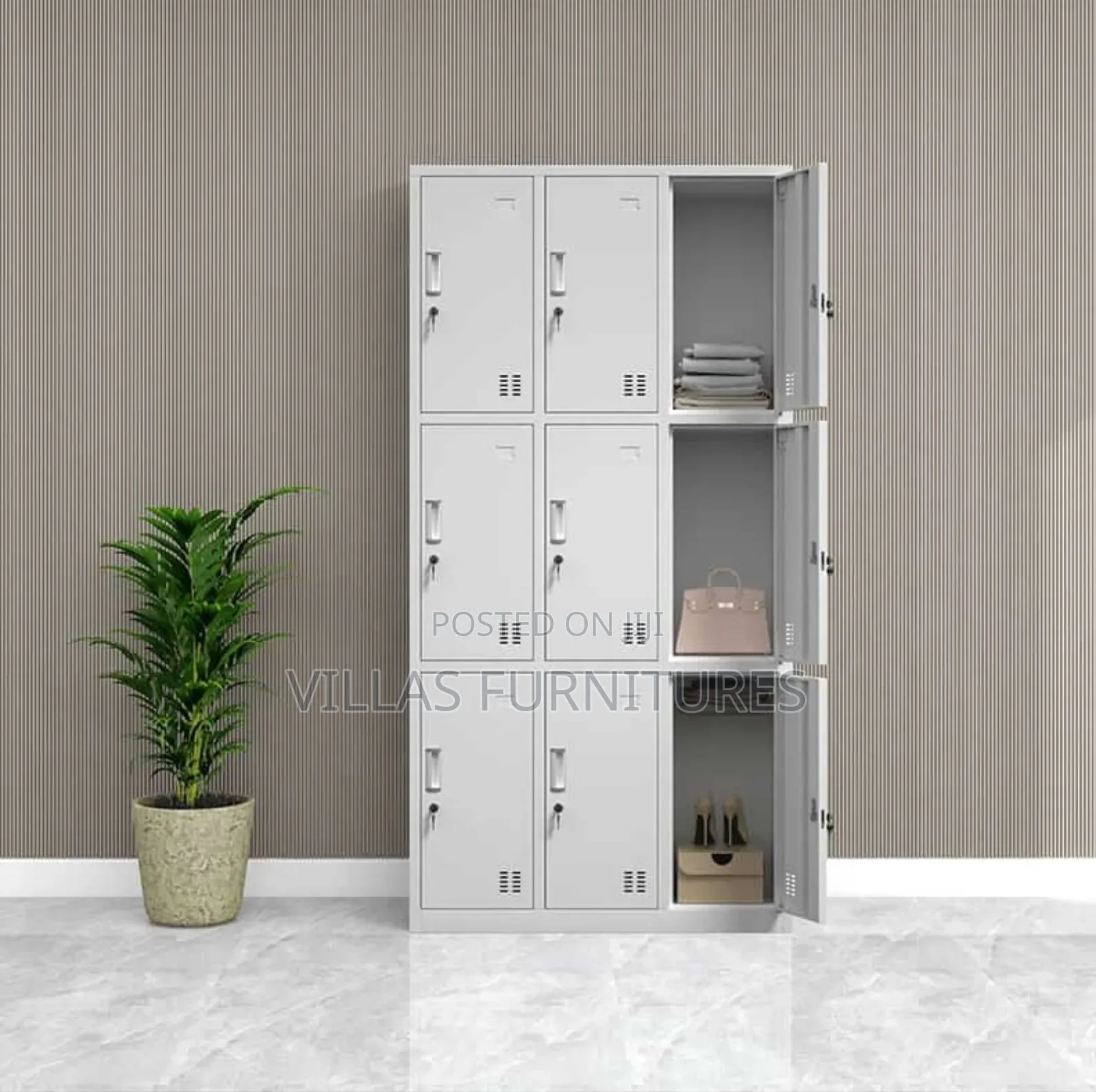 Executive 9 Door Lockable Storage Cabinet