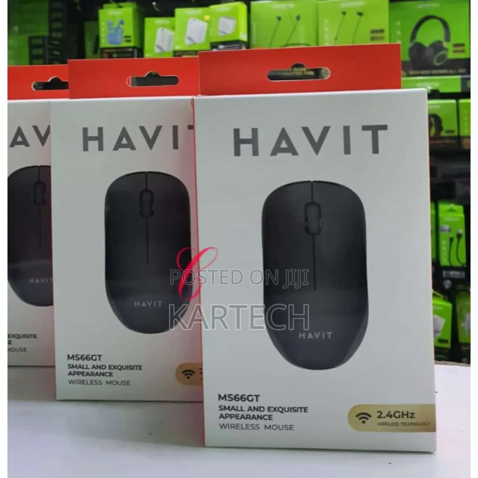Havit MS66GT Small 2.4ghz Wireless Mouse Black White
