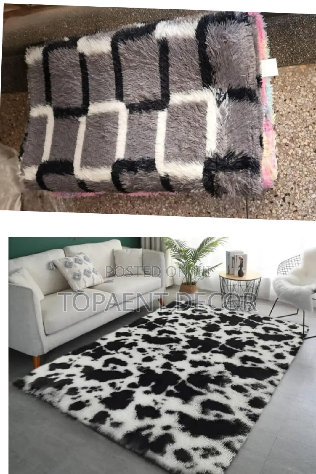 7 by 10 Patched Fluffy Warm House Carpets