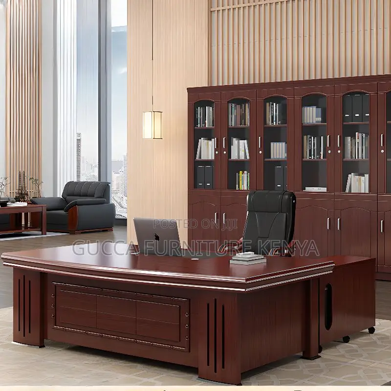 Office Tables:1800mm Modern Wood Espresso Executive Desk