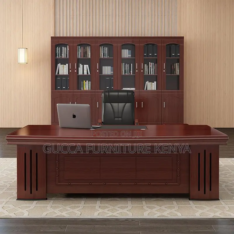 Office Tables:1800mm Modern Wood Espresso Executive Desk