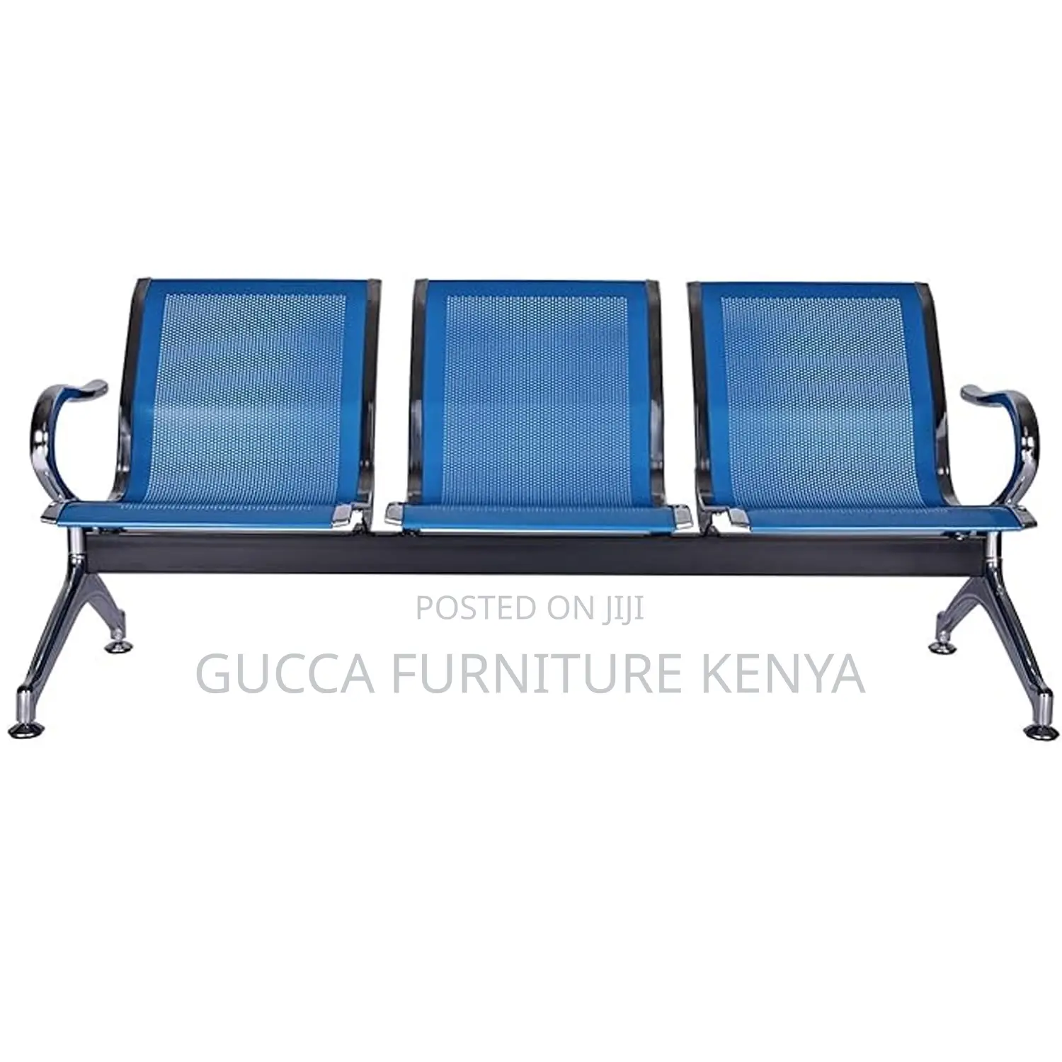 Benches:3-Link Comfortable Reception Steel Waiting Bench