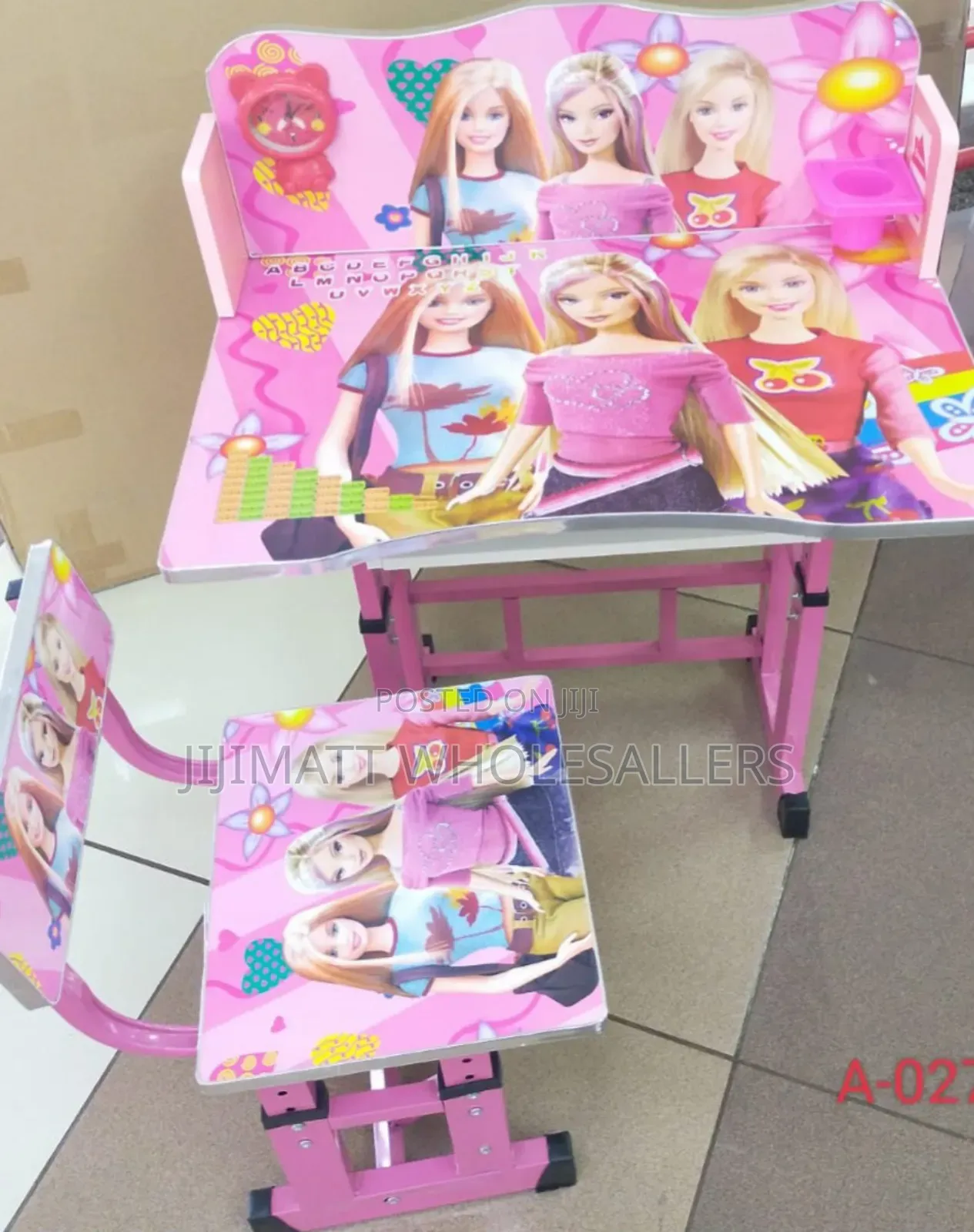 Pink Kids Study Tables Barbie Theme Available