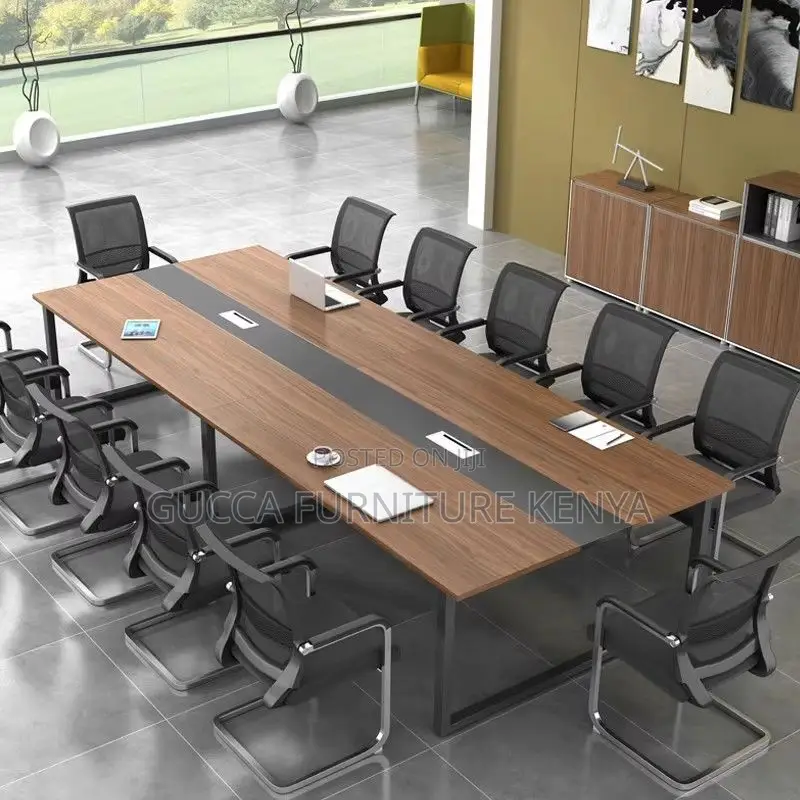 Office Tables:8-10 Seater Coffee Wood Office Boardroom Table