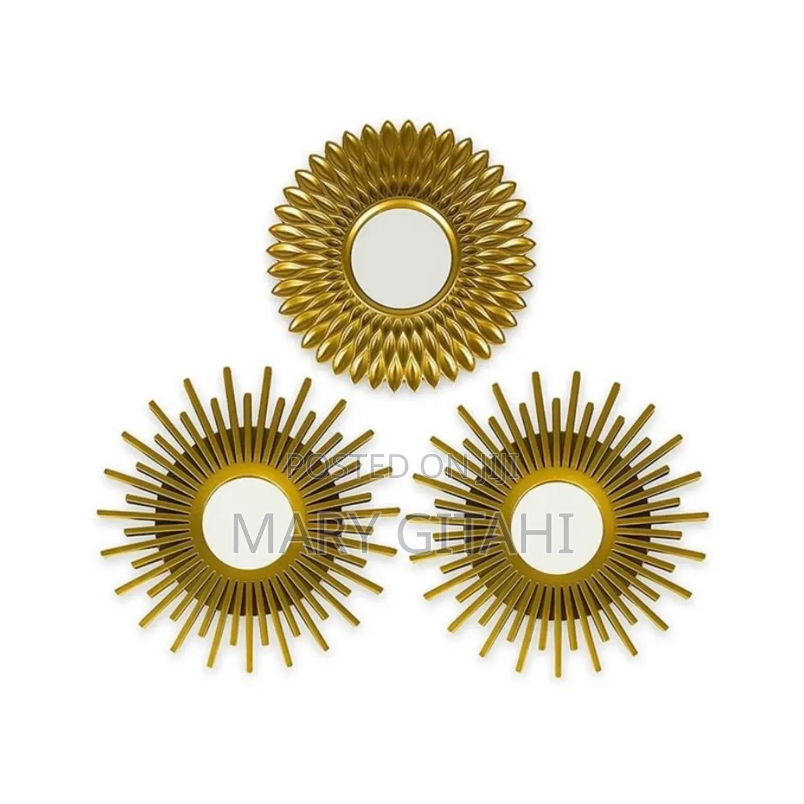 3 in 1 Mirrors Golden
