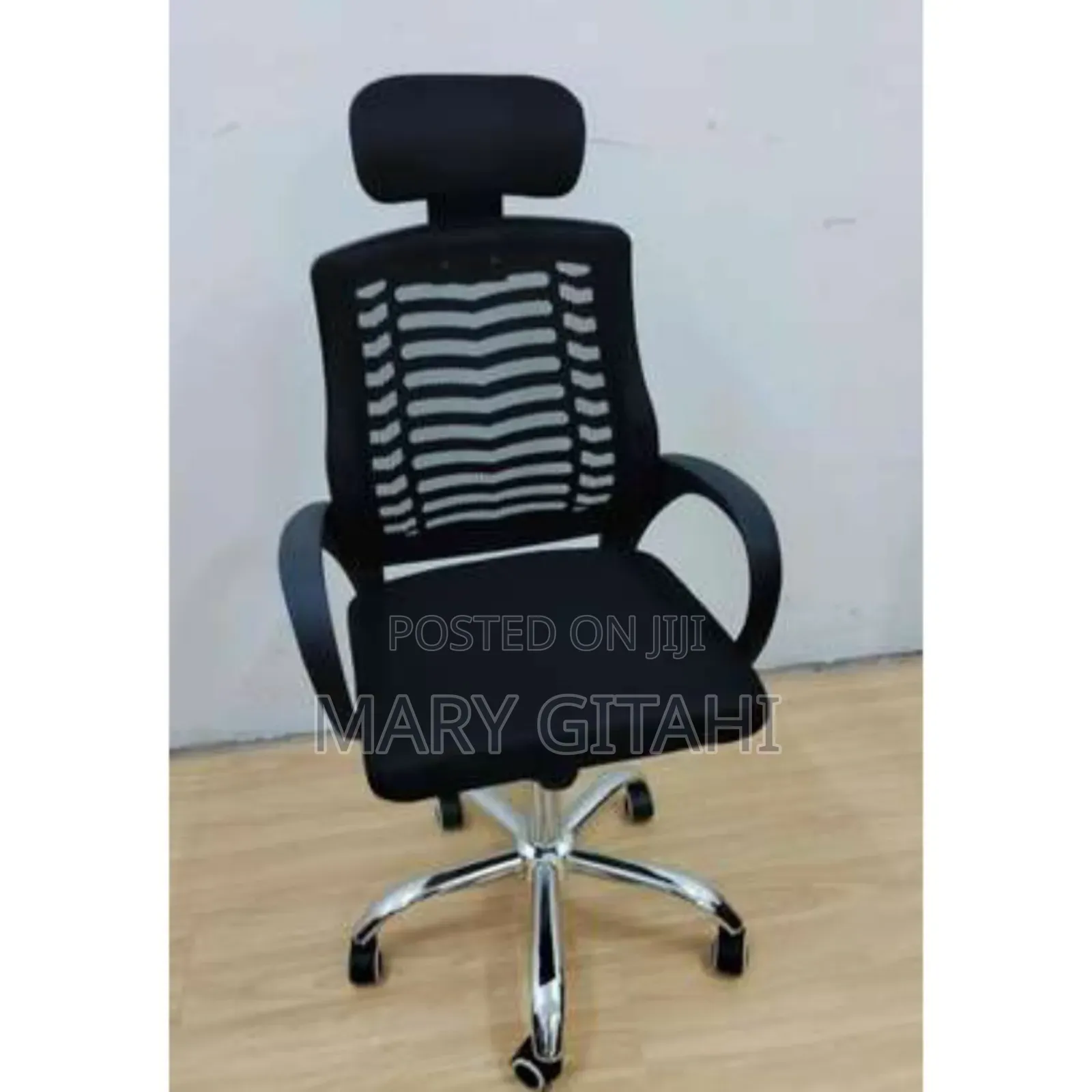 Secretarial Mesh Office Chair With Headrest at -