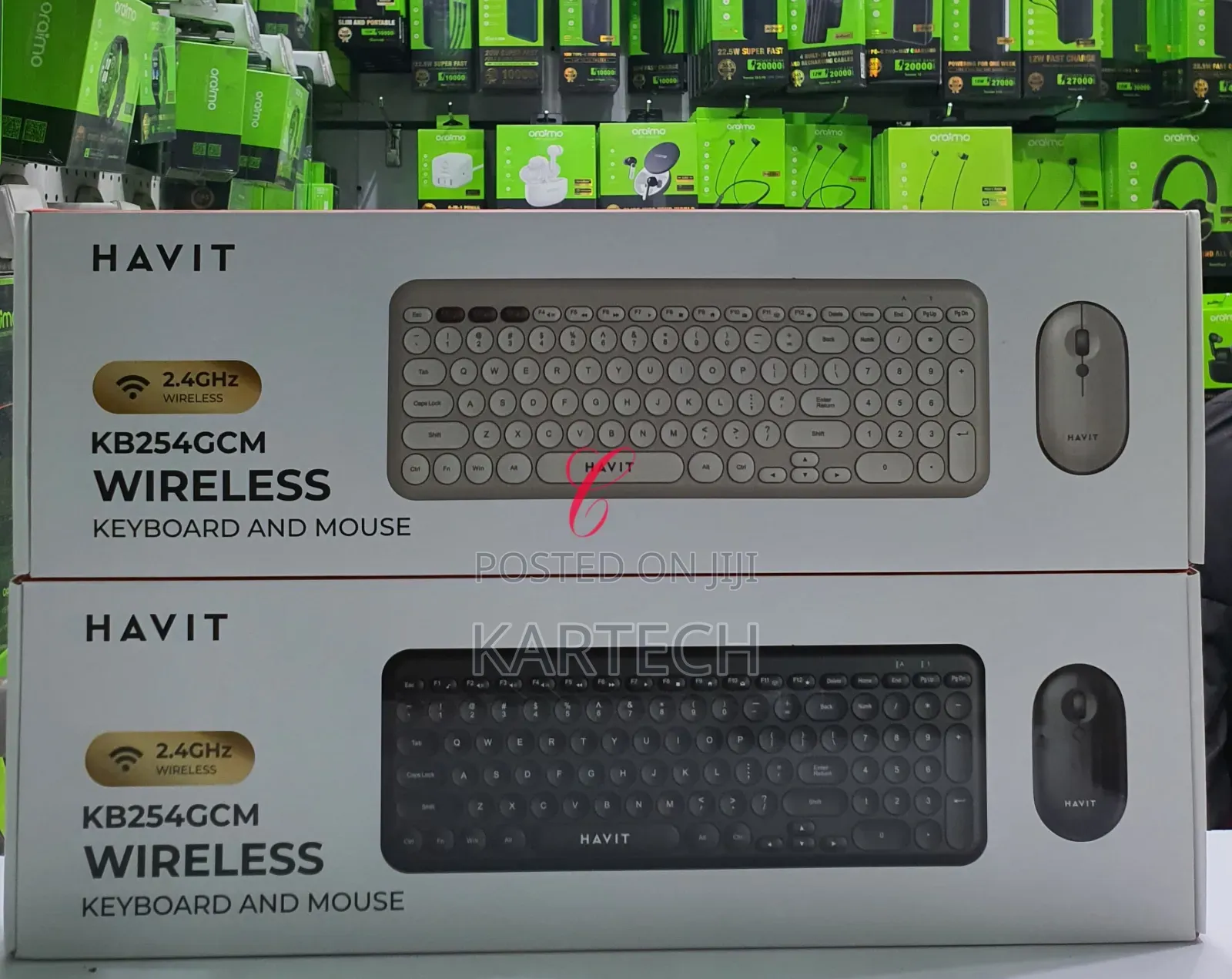 Havit KB254GCM Wireless Keyboard, Mouse ,Numbers on the Side