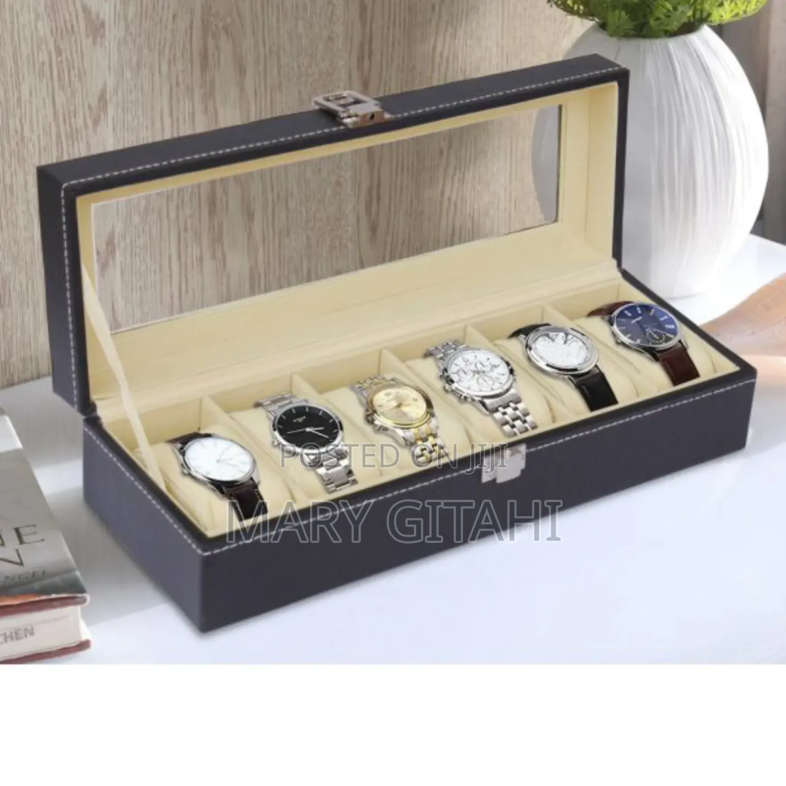 Watch Box Organizer Storage Holder - 6 Slots
