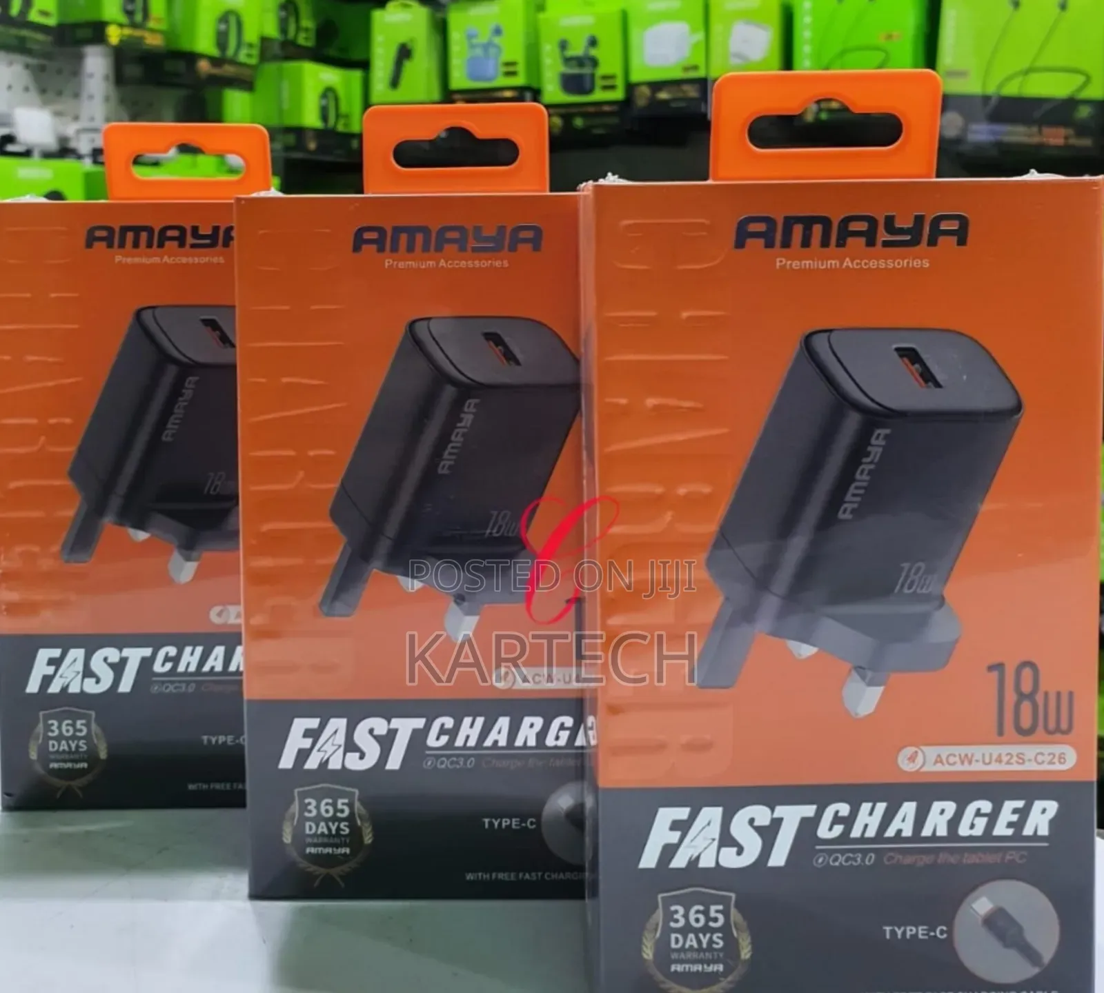 Amaya ACW-U42S-C26 18W Type C Fast Chargers