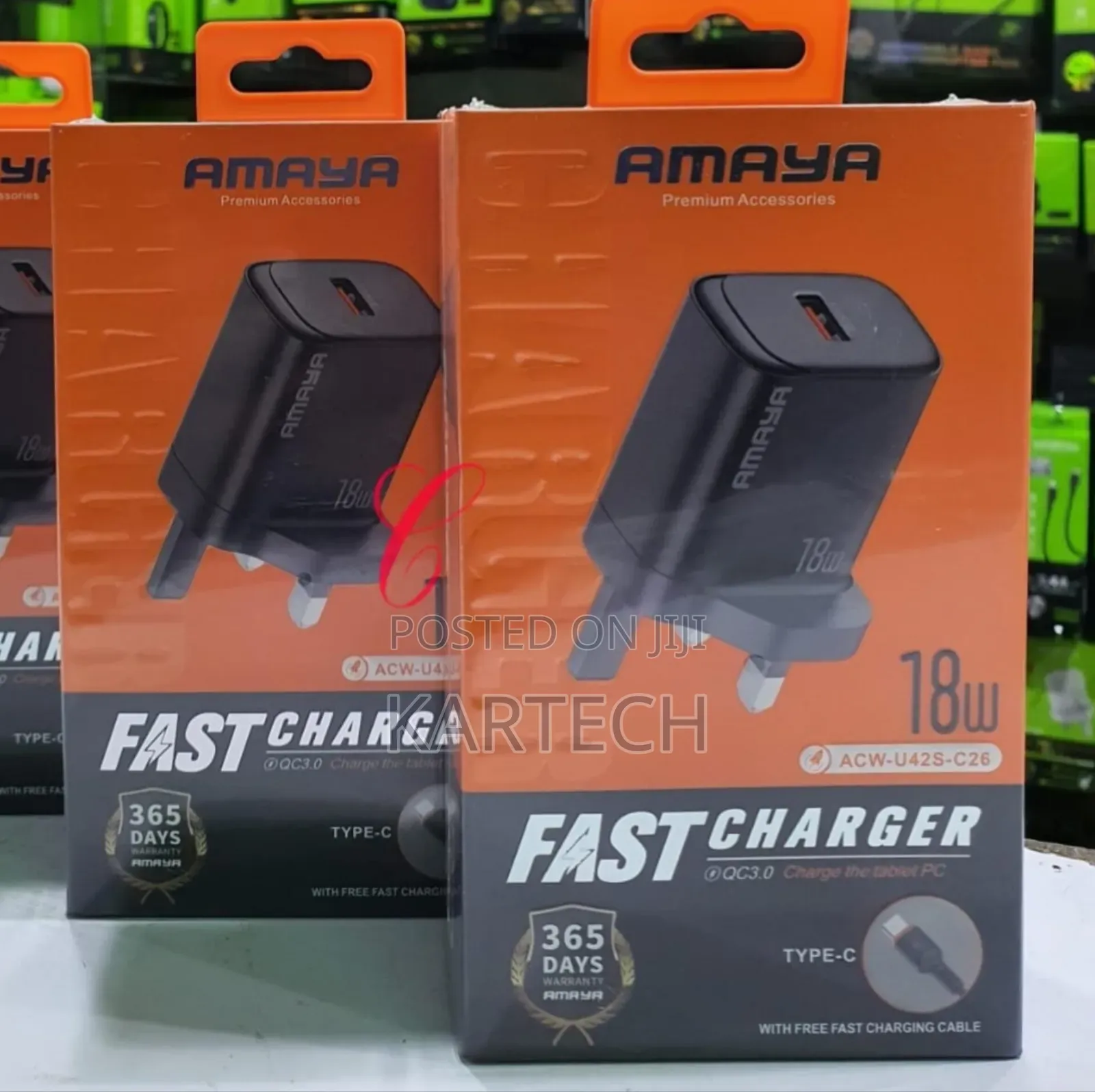 Amaya ACW-U42S-C26 18W Type C Fast Chargers