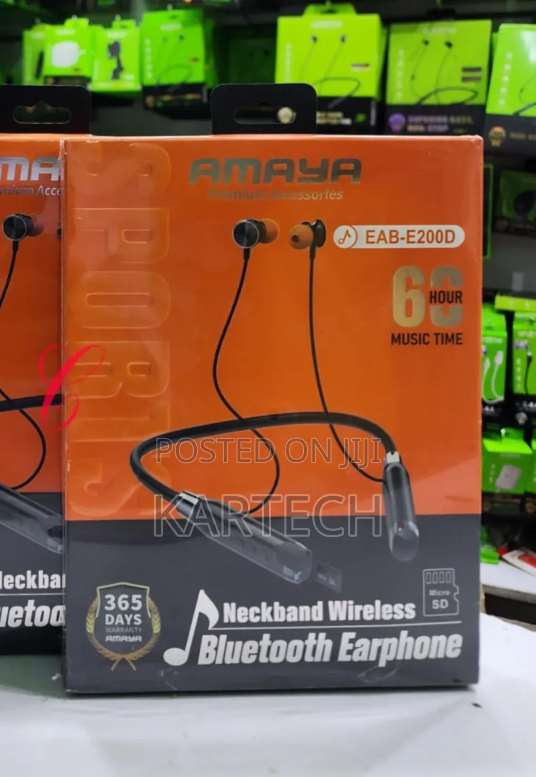 Amaya EAB-E200D Wireless Neckband + Memory Card Slot