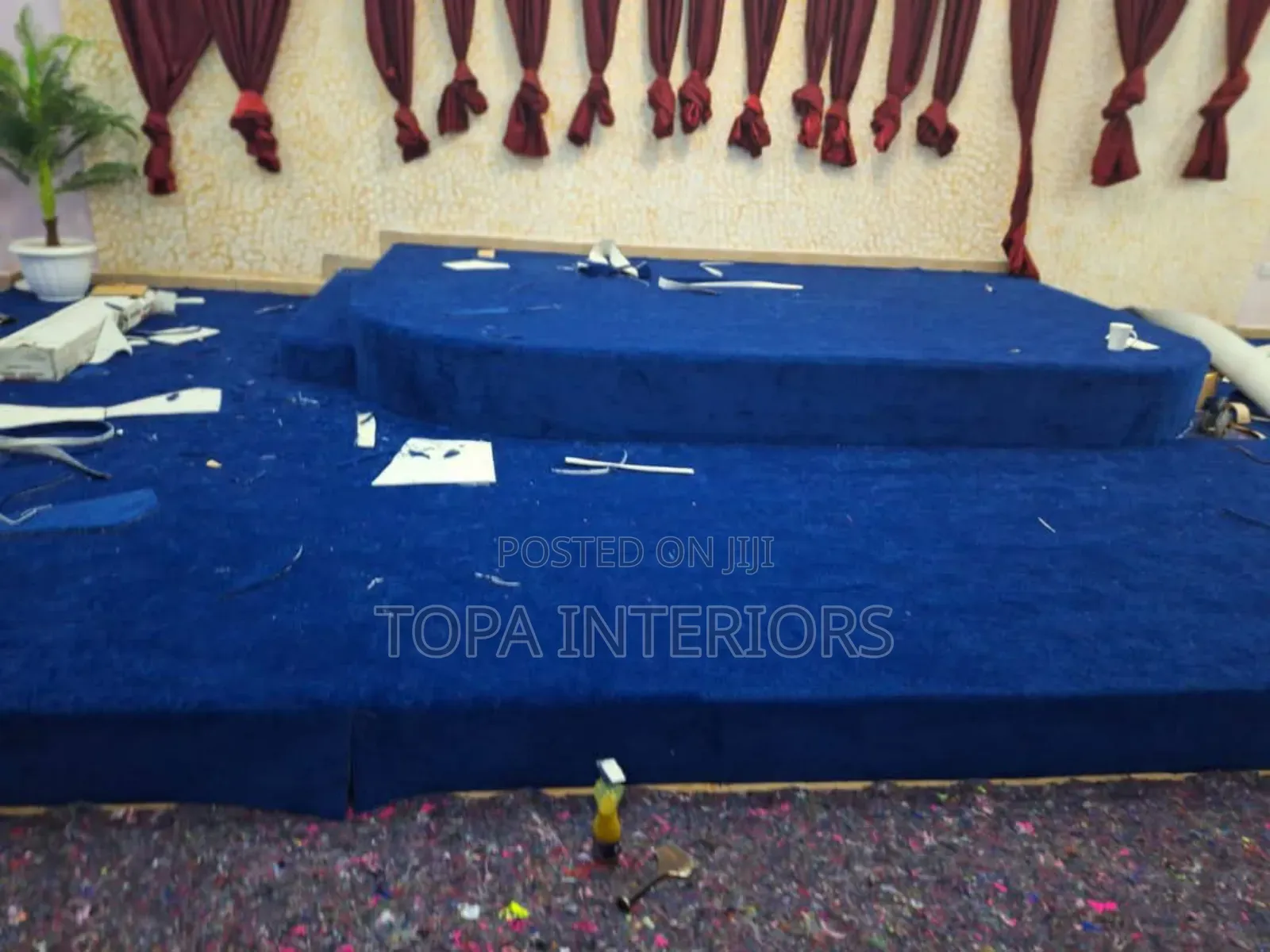 Soft Landing Thick V.I.P Navy Blue Wall to Wall Carpets Rugs