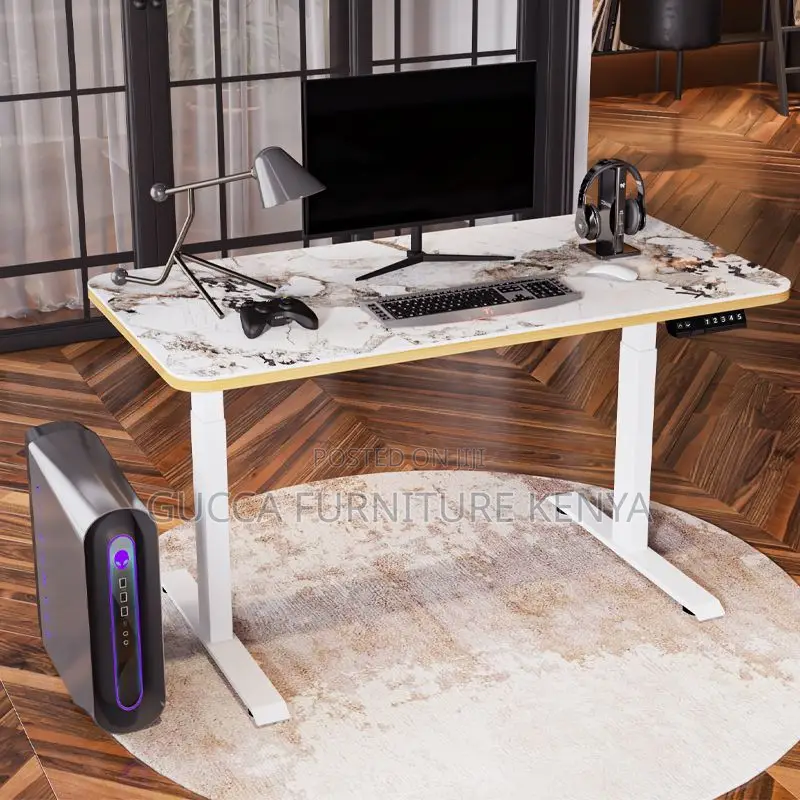 Office Table:120cm Motorized Electric Height Adjustment Desk