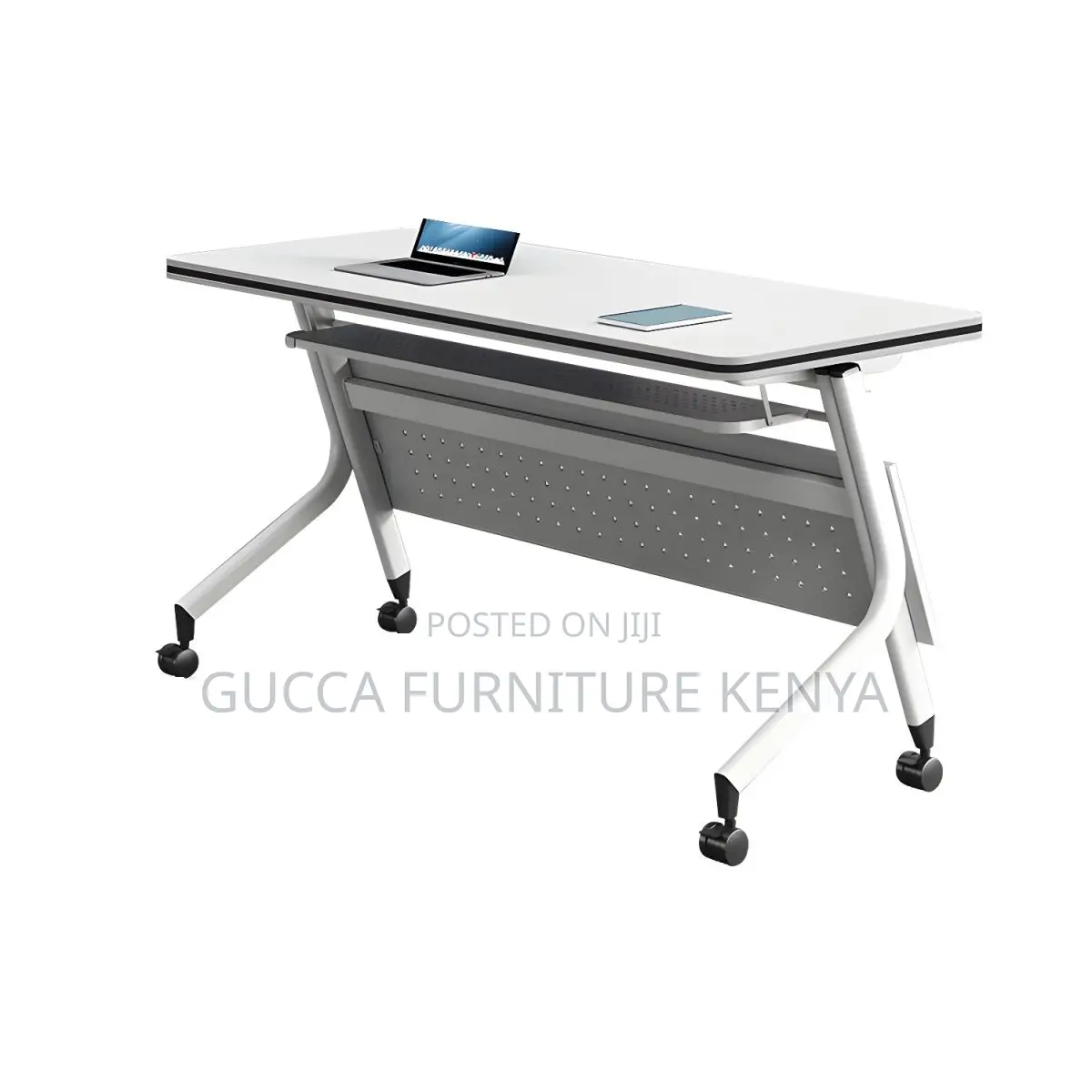 Office Tables: Wooden Tabletop Mobile Foldable 1200mm Table