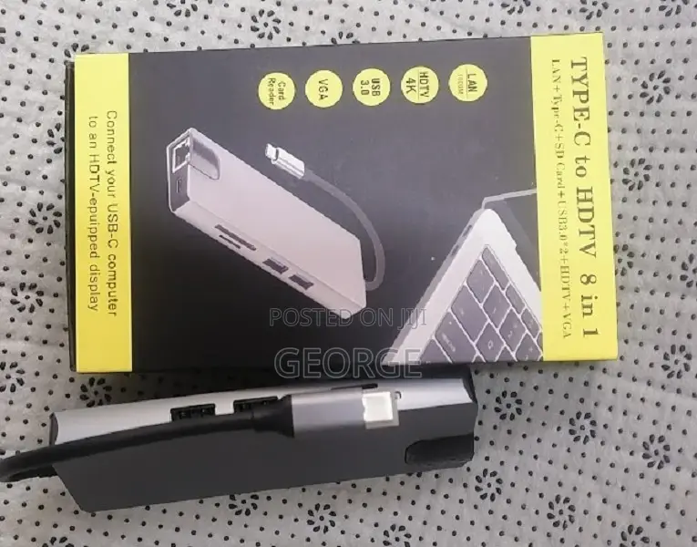 USB- Type C- 8 in 1 With 2 Type C Ports