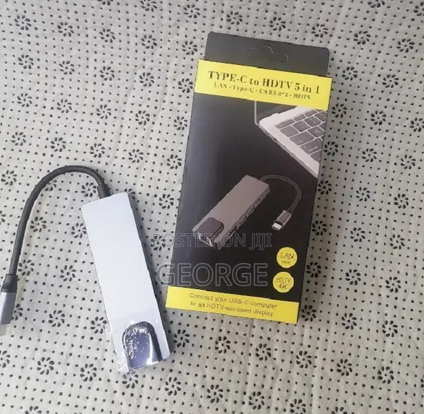 Macbook Type C to Ethernet Laptop Adapter 5 in 1