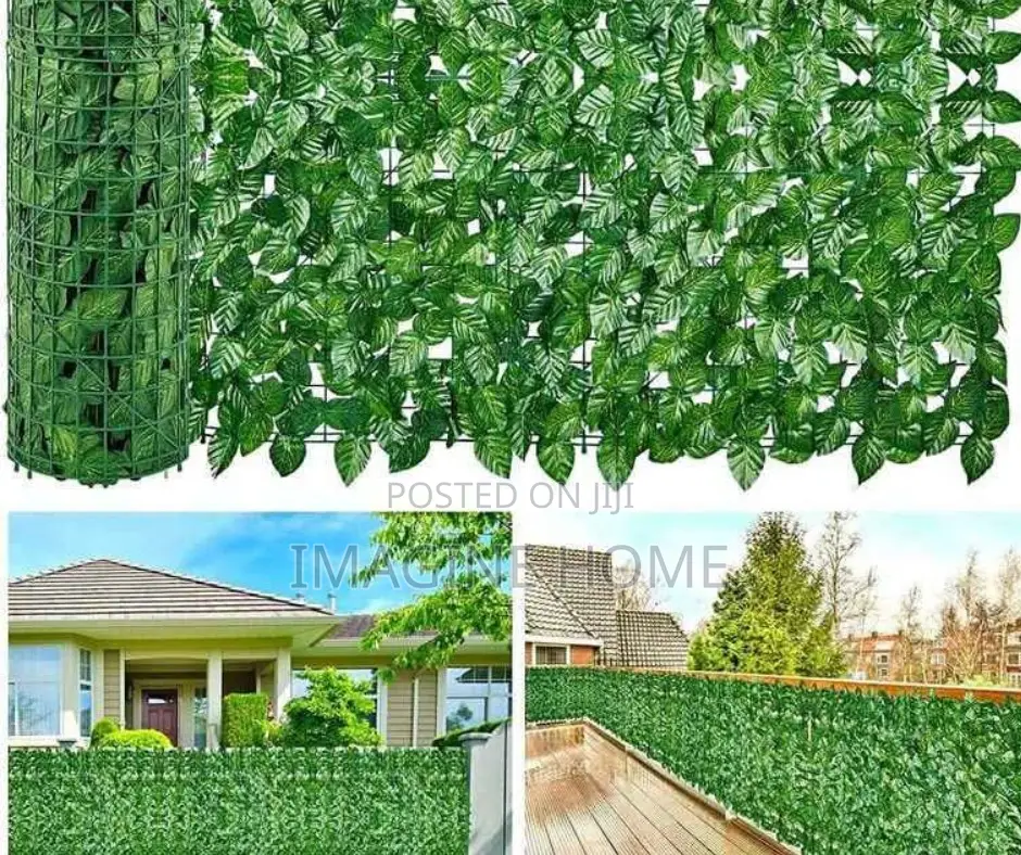 Artificial Dark/Light Green Fences Balcony Decor