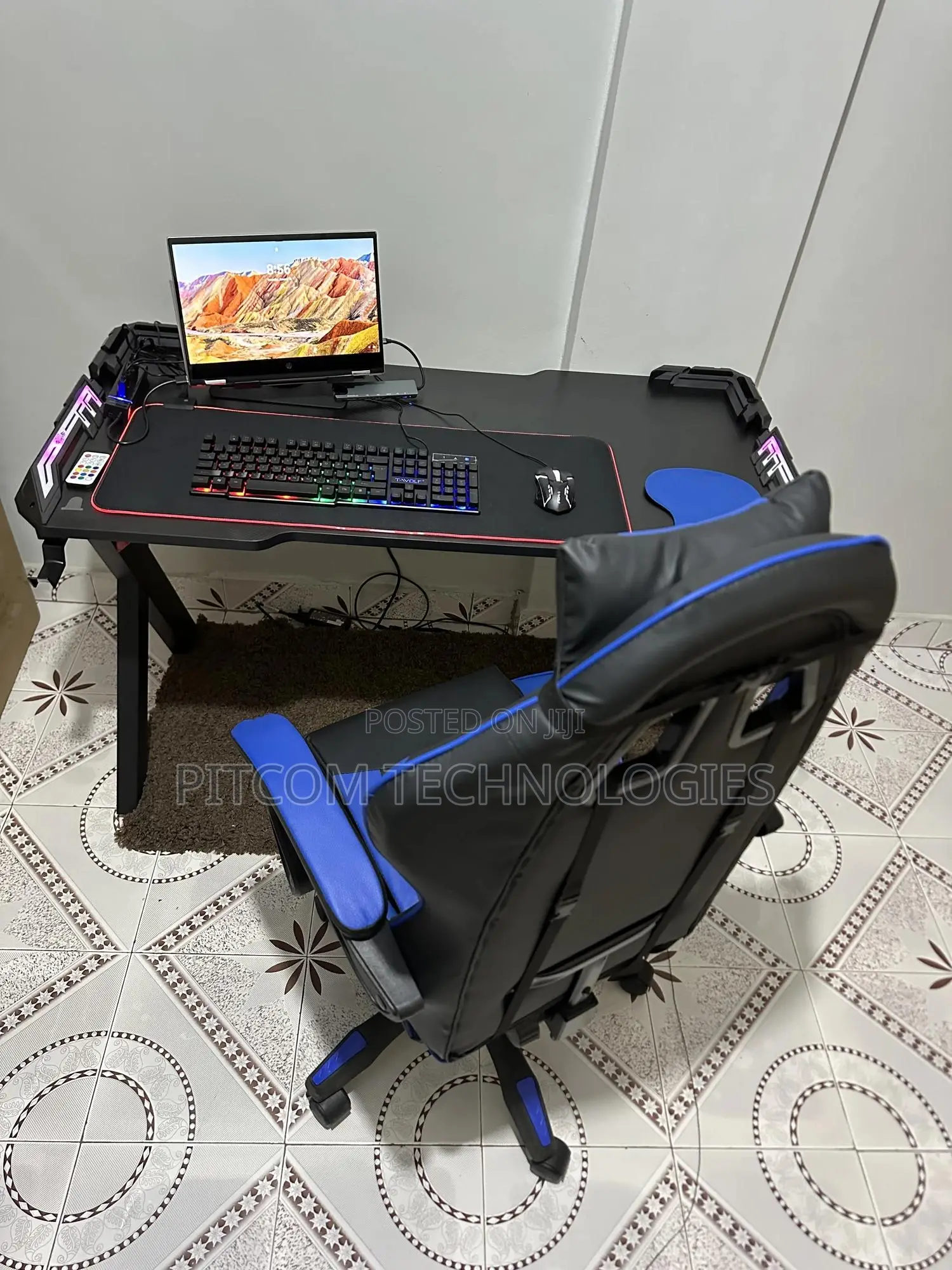 Gaming Table With Lighting. Free Mousepad