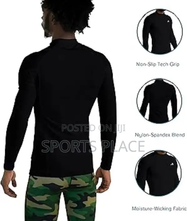 New Black Base Layer Stretcher Compression Shirt