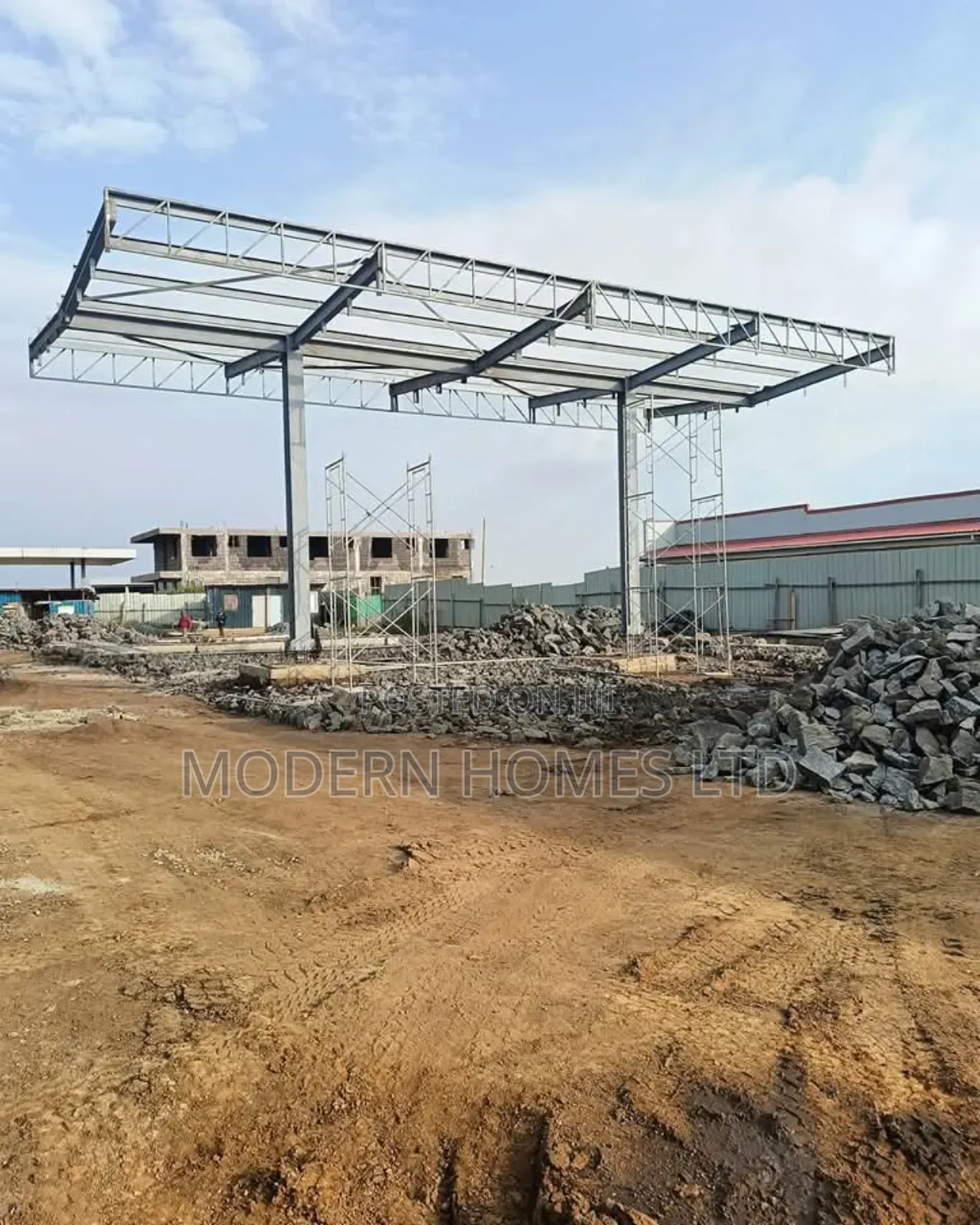 Steel to Structure: Cutting-Edge Petrol Station Canopy!