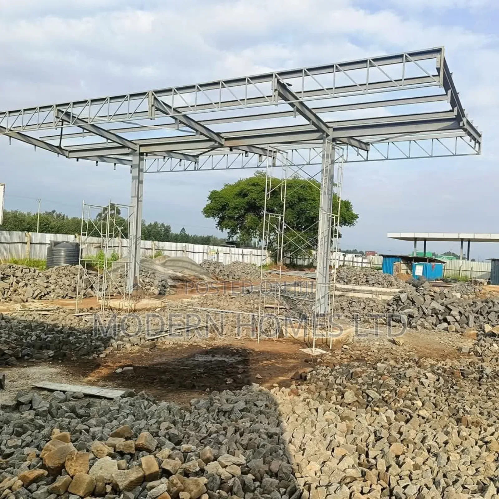 Steel to Structure: Cutting-Edge Petrol Station Canopy!