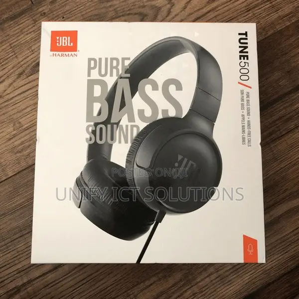JBL TUNE500 BLK Over-Ear Wired Headphones - Black