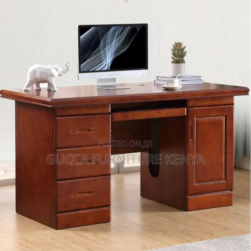 Office Tables:1.4 Meters Natural Wood Executive Staff Desk