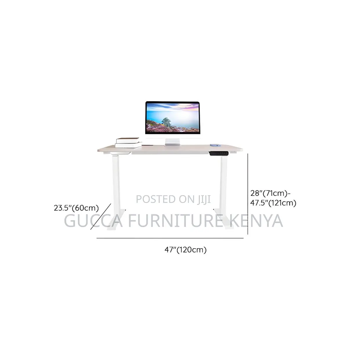 Office Tables:Home Office 120cm T-Shape Adjustable Table