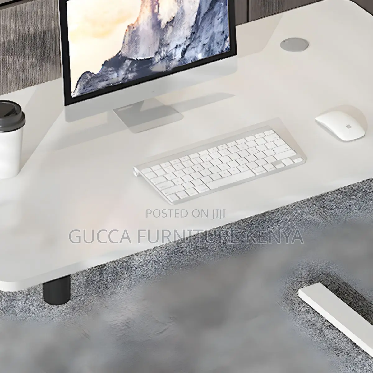 Office Tables:Home Office 140cm Wooden Top Adjustable Desk