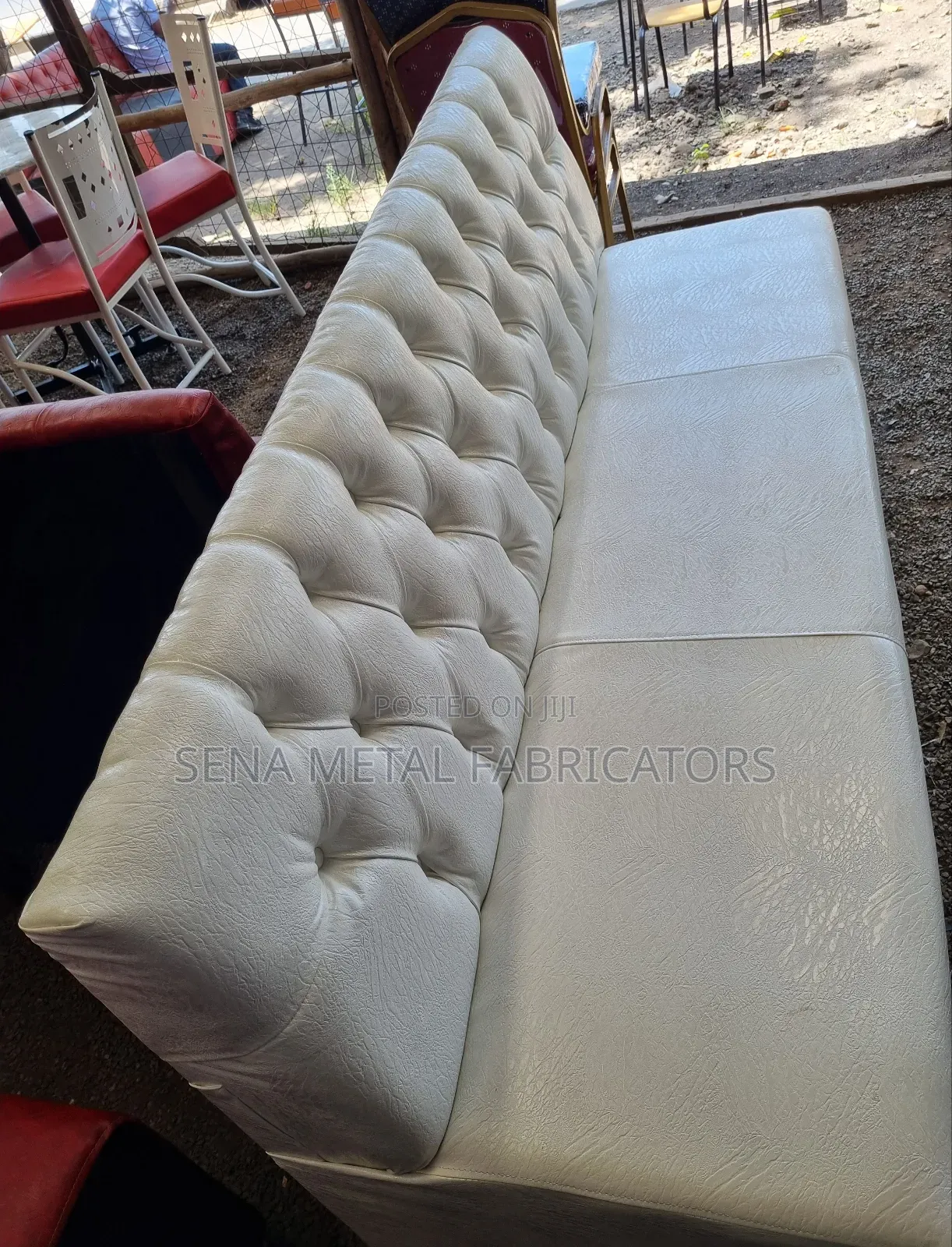Milk White Couch for a Restaurant