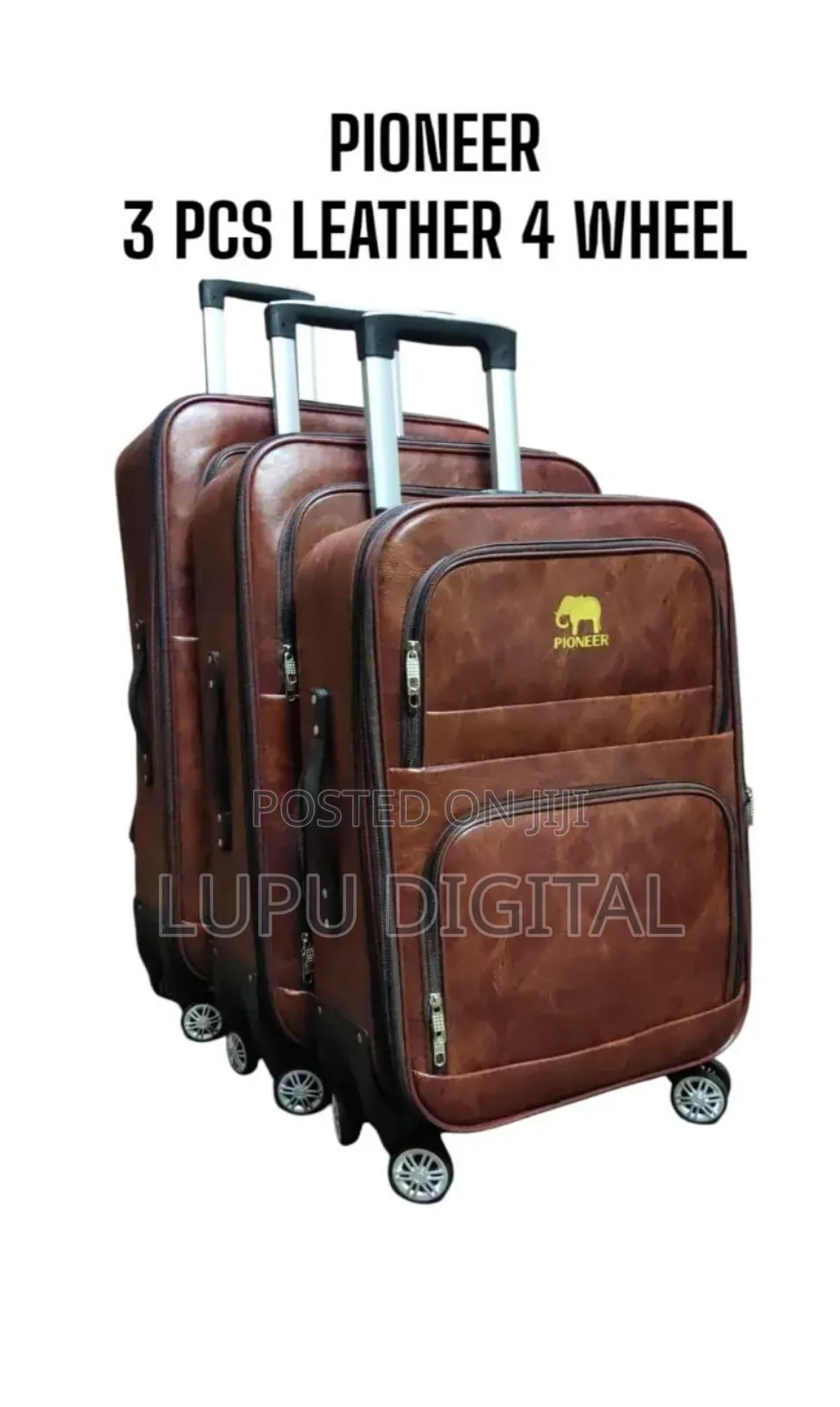 Pioneer 3 Piece Leather 4 Wheel